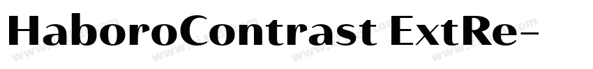 HaboroContrast ExtRe字体转换